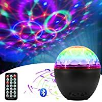 Luz de Bola de Discoteca Led 16 Colores- Pulchram Altavoz Bluetooth Lámpara de Discoteca Luz de Escenario Luz de Fiesta…